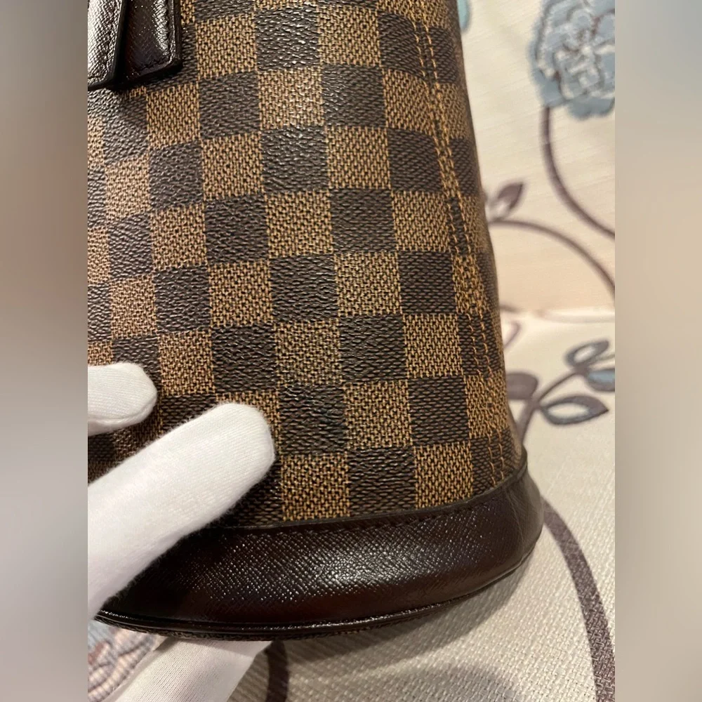 Louis Vuitton dammer ebene pm bucket bag/FULL LEATHER BAG/ EXCELLENT CONDITION - Picture 13 of 15